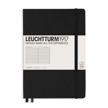 LEUCHTTURM 1917 灯塔A5横格笔记本黑色硬封皮 300612 黑色 本