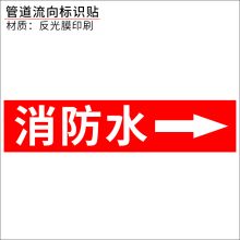 摩洛科 BP1701 4*20cm管道标识消防水（单位：张）