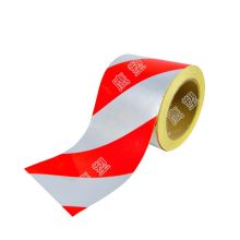 鹰塑 10cm宽 反光标贴 吸光发光反光 红白斜纹 配色(单位：米）