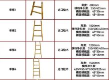 向天歌 180*35*7cm 碳化木单梯