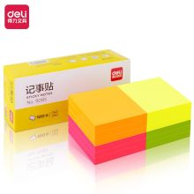 得力（deli） 9085 12本1200张荧光彩色便利贴 76*76mm（单位：包）