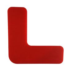 安赛瑞 10941 重载型5S管理地贴（L型）10片装 红色 6S定位标记地贴标识 工厂精益化管理地贴标识 L型 红色 (单位：包)