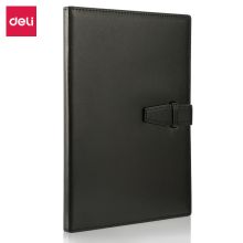 得力（deli） 3334 大号扣带皮面本 16K120张 黑色（单位：本）