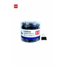 宝客 BK-656 6号黑色长尾夹 15mm 60个/筒 黑色 (单位:筒)
