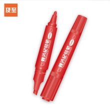 及至 JZ0803 大号双头油性记号笔 2.0mm/6.0mm 红色 10支/盒 （单位:盒）
