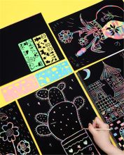 粤优 8K手工刮画板 60张/包 黑色 (单位:包)