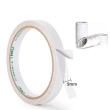 得力 Deli 30400 9mm*10 高粘性棉纸双面胶带 本色 （单位：卷）