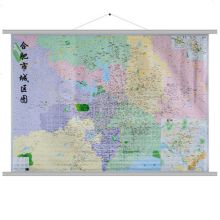 北斗 1512 1.5*1.1m 防水 合肥城区地图 本色（单位：副）