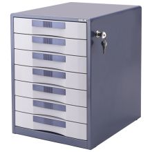 得力 9703 桌面文件柜 300*350*410mm 单位:个 闪银蓝