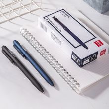 得力 S112 12支/盒 按动中性笔 磨砂质感水笔 黑色 (单位:盒)