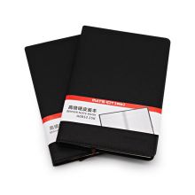 欧标 A0852 笔记本子25K 96页 商务硬皮面本 黑色（单位：本）