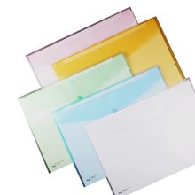 康百 E2158 按扣文件袋透明 A3 5个/包 单位：包 混色