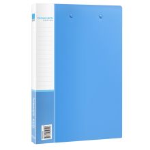 得力 5309 金属长押夹+板夹文件夹 A4 12个装 蓝色 （单位：包）