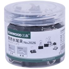 三木 2026 15mm黑色长尾夹/长尾票夹 60只/筒 彩色 （单位：筒）