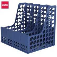 得力 9844 稳固耐用四联文件框 蓝色 （单位：个）