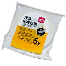 得力 30416 36mm*5y*2.5mm EVA泡棉胶带 白色(1卷/袋)（单位：袋）