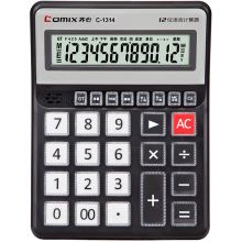 齐心 C-1314 计算器 中台 语音12位 黑