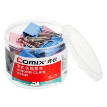 齐心（COMIX） B3632 长尾票夹 41mm 24只/筒 配色 单位：筒