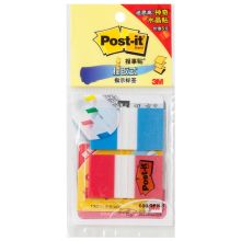 3M 680-2PK-1 报事贴透明指示标签/便笺条 44*25mm 20片*2色 单位:包 红+蓝