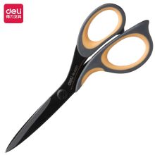 得力/deli 6027 文具剪刀 不锈钢中号175mm 黑色