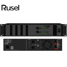 RUSEL PRO600 立体声音频功率放大器设备 功放 黑色