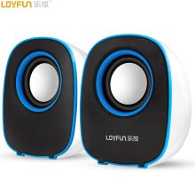 乐放 LF-804 2.0声道 迷你USB电脑桌面音箱 线控 笔记本音响 （蓝色）