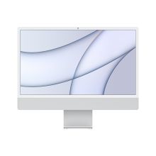 Apple iMac 24英寸4.5K屏一体机电脑(新款八核M1芯片(8核图形处理器)/8G/256GSSD/MGPC3CH/A/银色/一年质保) 单位:台