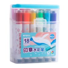晨光 ACP901E2 18色圆杆印章水彩笔 彩色 (单位:盒)