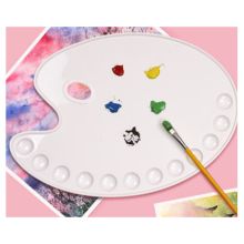 迎赢 颜料盘 12孔 圆弧形 白色（单位：个）