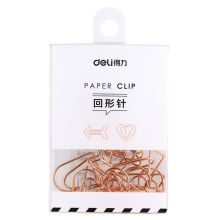 得力 0057 12枚/盒 彩色回形针 （单位：盒）