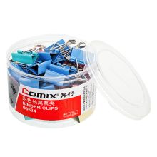 齐心 B3634 长尾夹 25mm 48只/筒 2筒/包 单位：包 彩色