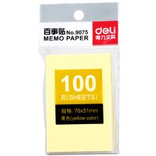 得力 9075 百事贴 76ｘ51mm 100页/本 单位：本 黄色