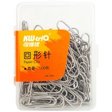 可得优 HZ-28N 镀镍回形针 28mm 100枚/盒 单位：盒 本色