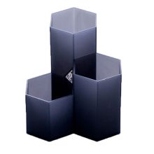 康百 P3517 多功能笔筒 118/83/55*31mm 透明白 （单位：个）
