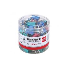 得力 8556ES 6# 15mm 混 (60只/筒) 彩色长尾票 多色（单位：筒）