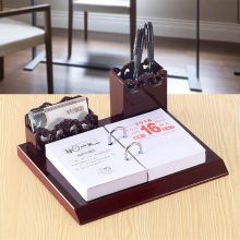 国产 QT-606 仿红木桌面笔筒台历架 红色（单位：个）