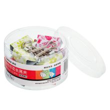 齐心 B3685 3号 彩色印花长尾夹（单位：筒）