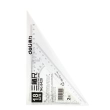 得力/deli 6445 文具套装 三角板3cm有效刻度 通用规格,透明色