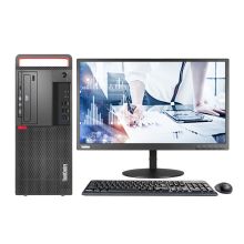 联想ThinkCenter M720t i5-9400/8GB/1TB+128G集显/无光驱/USB键鼠 /W10H 19.5英寸显示器 台式机 黑色 (单位：台)