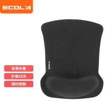 宜客莱（ECOLA）人体工学护腕鼠标垫 记忆棉加大特厚笔记本台式电脑办公桌游戏腕垫 黑色MPD-016BK
