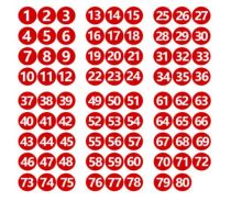 上知科锐 10个装 PVC数字贴 (单位:包)