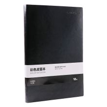 欧标 A0864 道林纸光面彩色皮面本 18K 80g 112页 1/60 单位：本 黑色