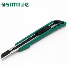 世达(SATA) S93426  塑柄推钮美工刀13节9x80MM 绿 (单位:个）
