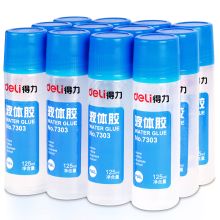 得力 7303 胶水 125ml 12瓶/盒 蓝色 单位：盒