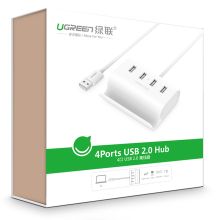 绿联（UGREEN） 30224 USB2.0 4口HUB集线器扩展坞 1米 (单位:个) 白色