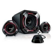 飞利浦 PHILIPS SPA5300台式电脑音箱 桌面大功率超重低音炮 黑色 线长1.3米