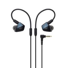 铁三角 AUDIO-TECHNICA LS400IS 四单元入耳式耳机 动铁监听 HiFi高保真 蓝色