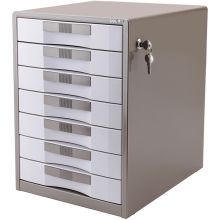得力 9703 桌面文件柜 300*350*410mm 单位:个 闪银棕