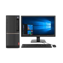 联想 扬天T4900D 英特四核I5-7400 8G/1TB/集显无光/WIN10/24寸 正版商用办公台式电脑主机整机全套 黑色