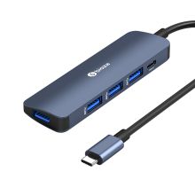 毕亚兹 BIAZE TH3 Type-C扩展坞 USB-C转换器转接头分线器 4口HUB分线器